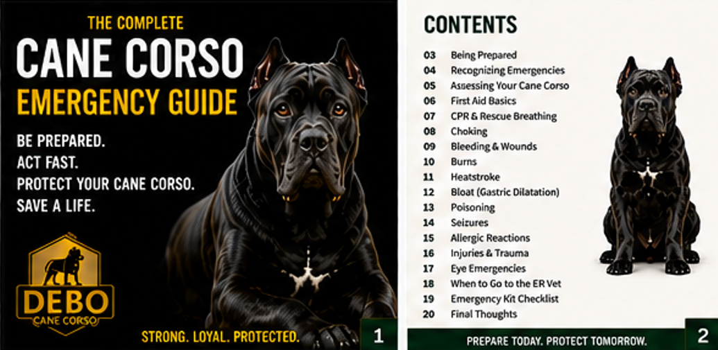 The Complete Cane Corso Emergency Guide | Digital First Aid Handbook - Digital Download