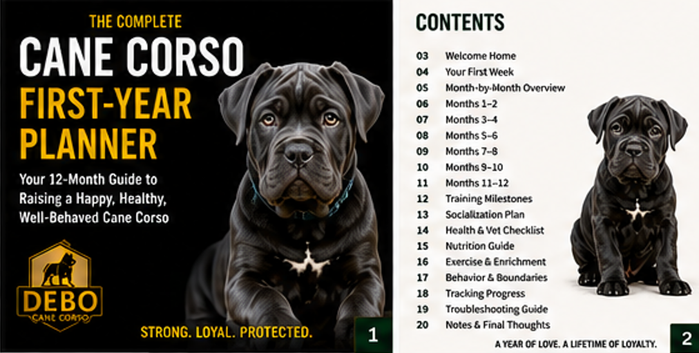 The Complete Cane Corso First-Year Planner | 12-Month Digital Puppy Guide - Digital Download