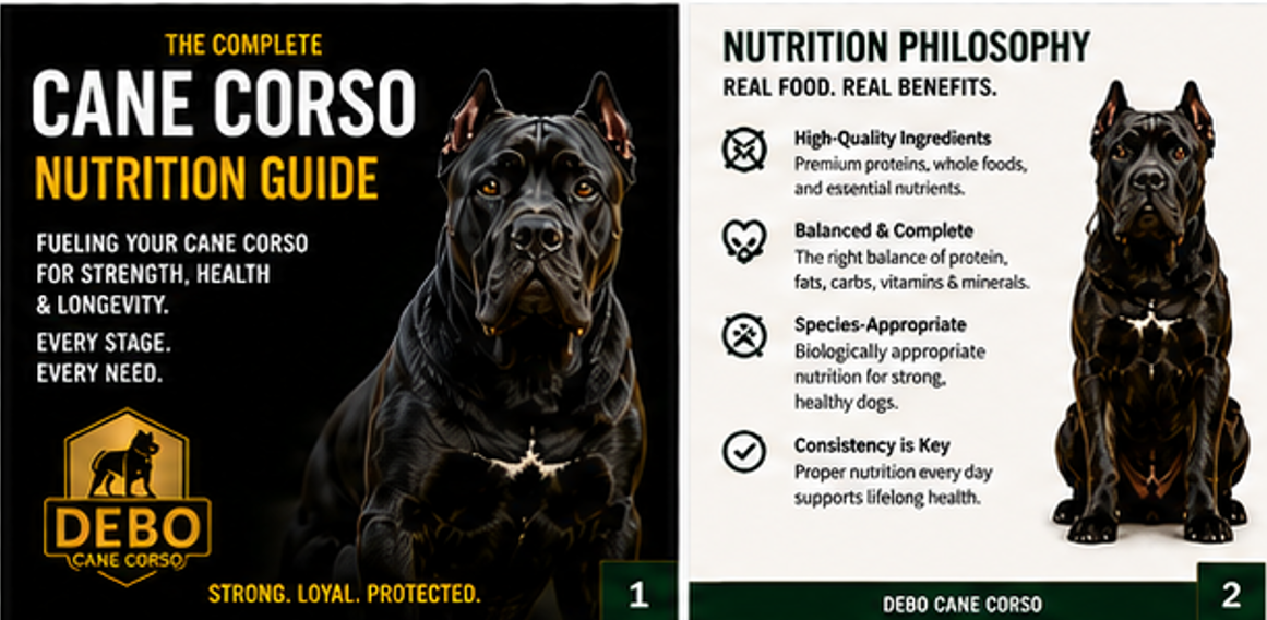 The Complete Cane Corso Nutrition Guide | Digital Feeding & Diet Handbook - Digital Download