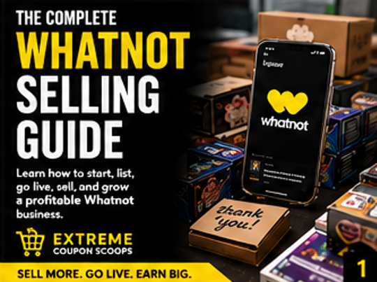 Extreme Coupon Scoops – The Complete Whatnot Selling Guide (Digital Download)