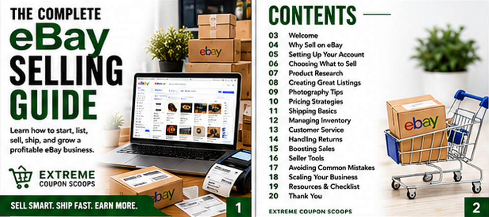 Extreme Coupon Scoops – The Complete eBay Selling Guide (Digital Download)