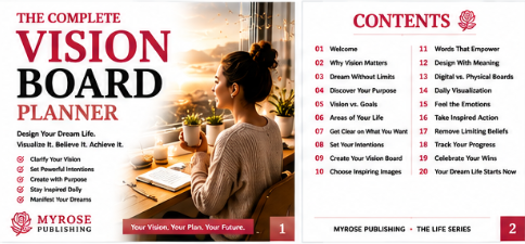 MyRose Publishing – The Complete Vision Board Planner (Digital Download)