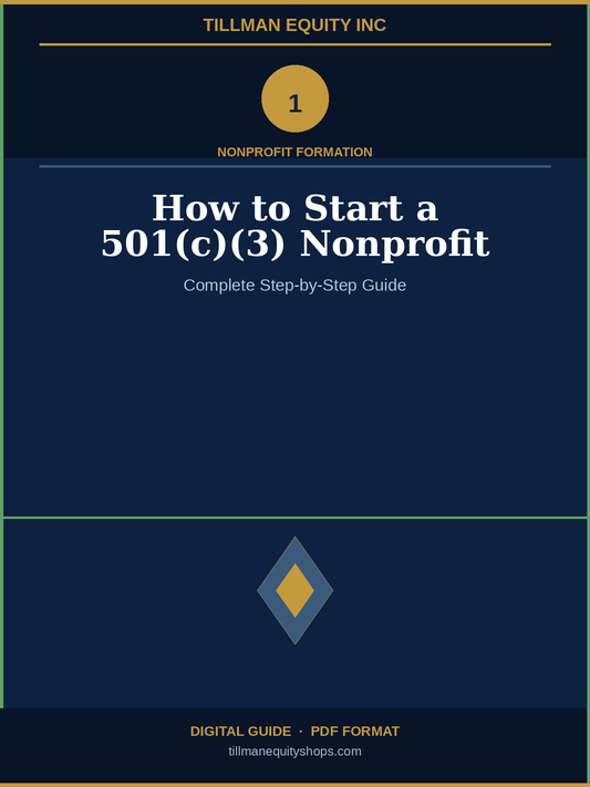 How to Start a 501(c)(3) Nonprofit – Complete Guide  (Digital Download)