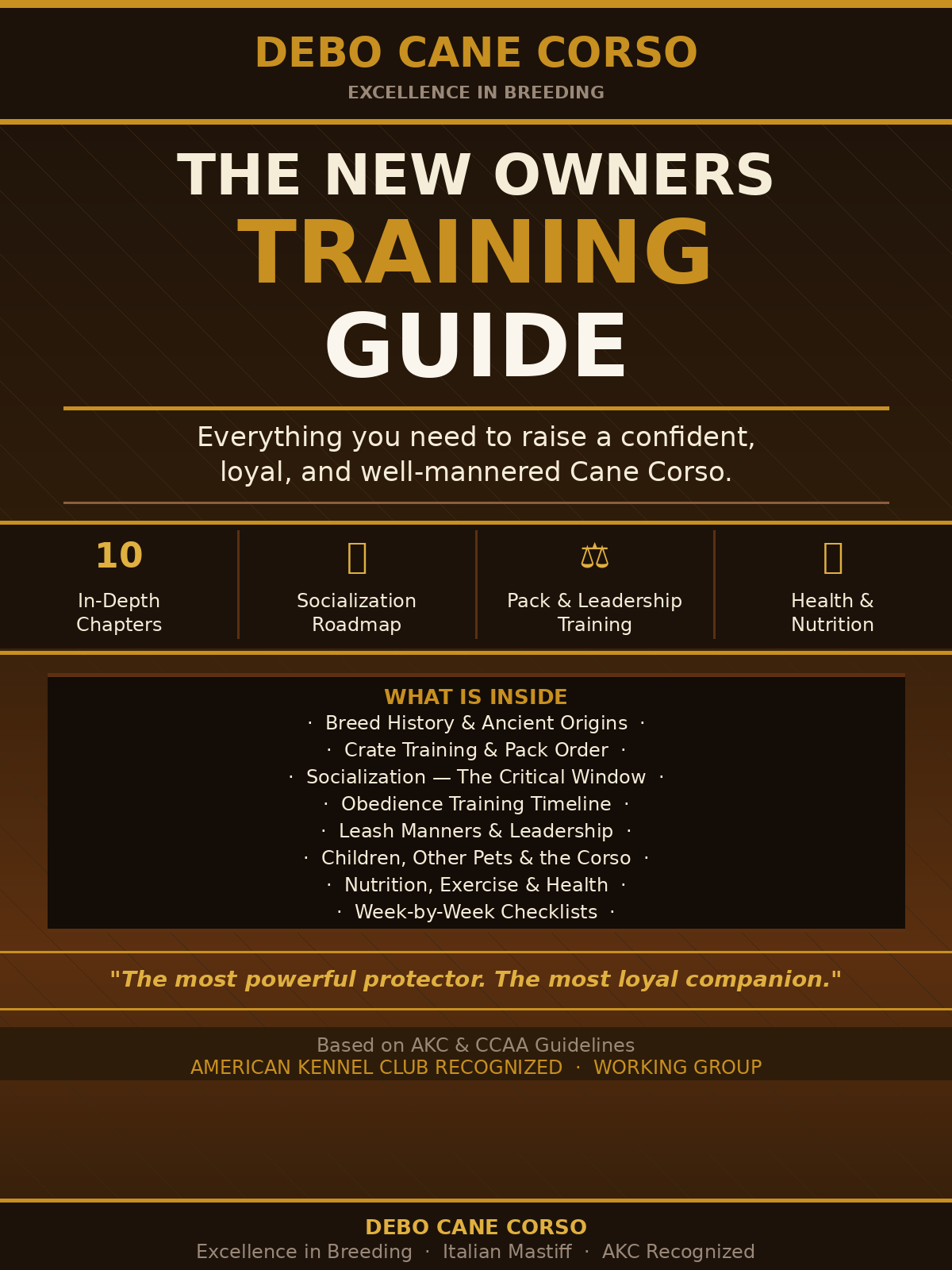 Debo Cane Corso — The New Owner's Training Guide (Digital Download)