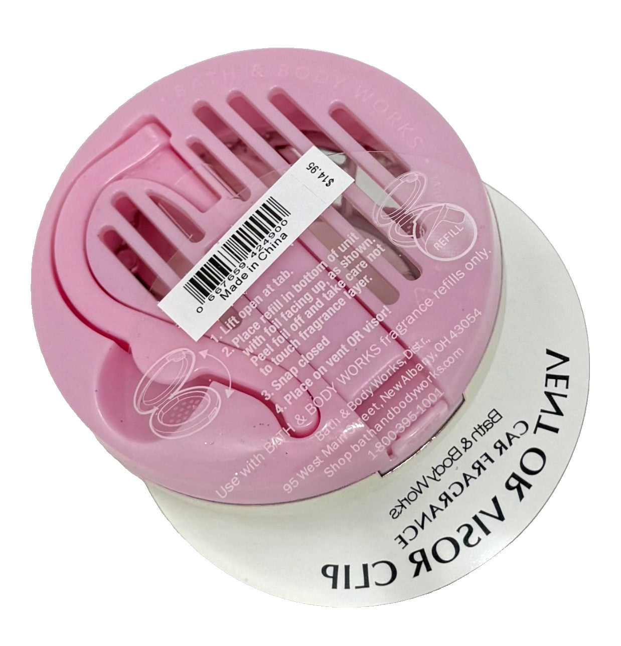 Bath & Body Works Pink Gold Snowman Visor Clip - view 3