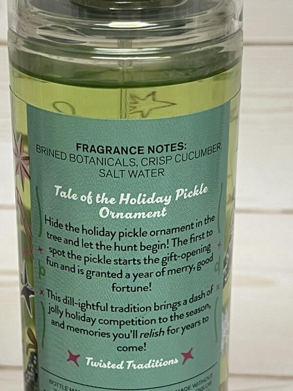 Bath & Body Works Holiday Pickle Ornament & Grandma's Fruitcake Mist - view 2